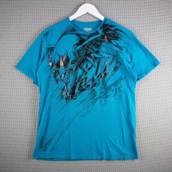 Apostasil Grunge Y2K Skull Cross Tee Mens Medium - Picture 2 of 8